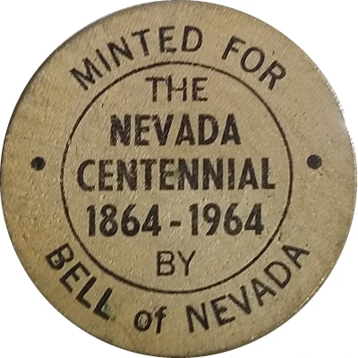 Wooden Nickel - The Nevada Centennial front