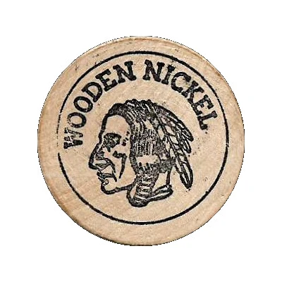 Wooden Nickel - Valley Steel Products (Houston, Texas) ND back