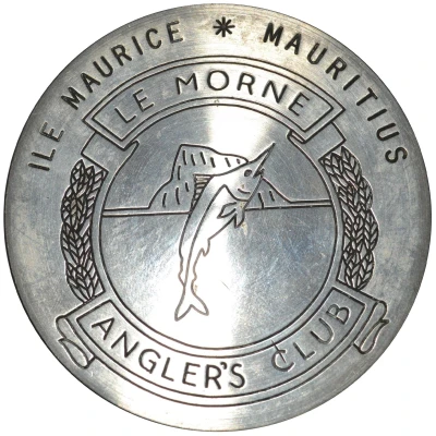 médaille de table ile Maurice le morne Angler's club ND front